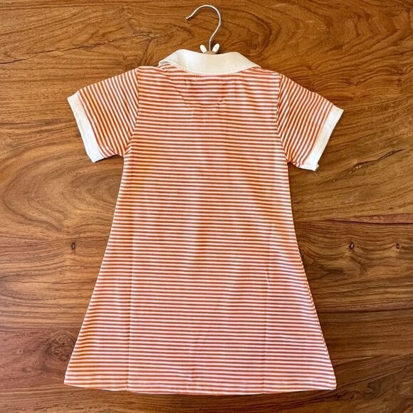 NWT Mud Kingdom Orange & White Stripe Polo Dress - Picture 4 of 12